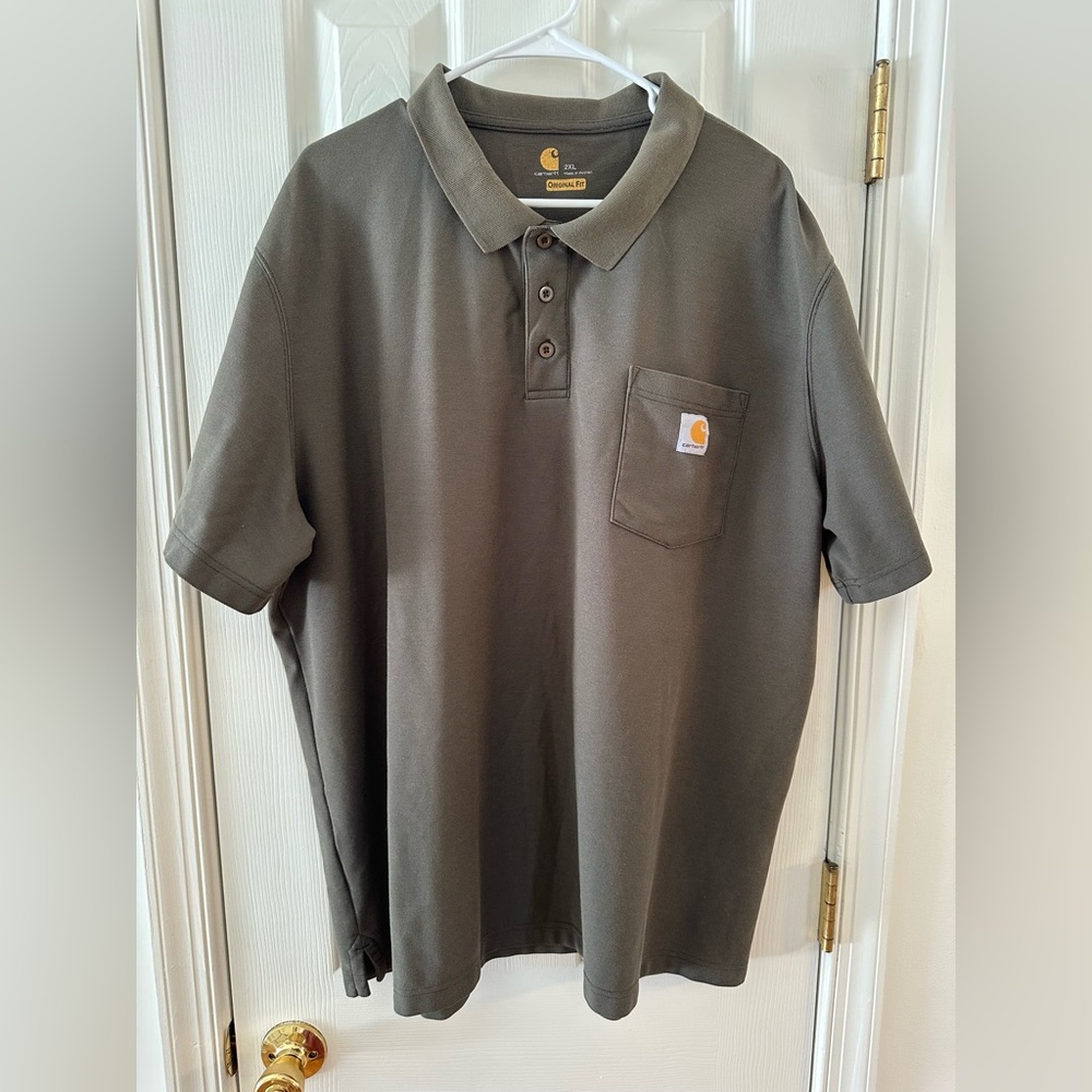 Carhartt Men's Olive Green Polo Shirt XXL